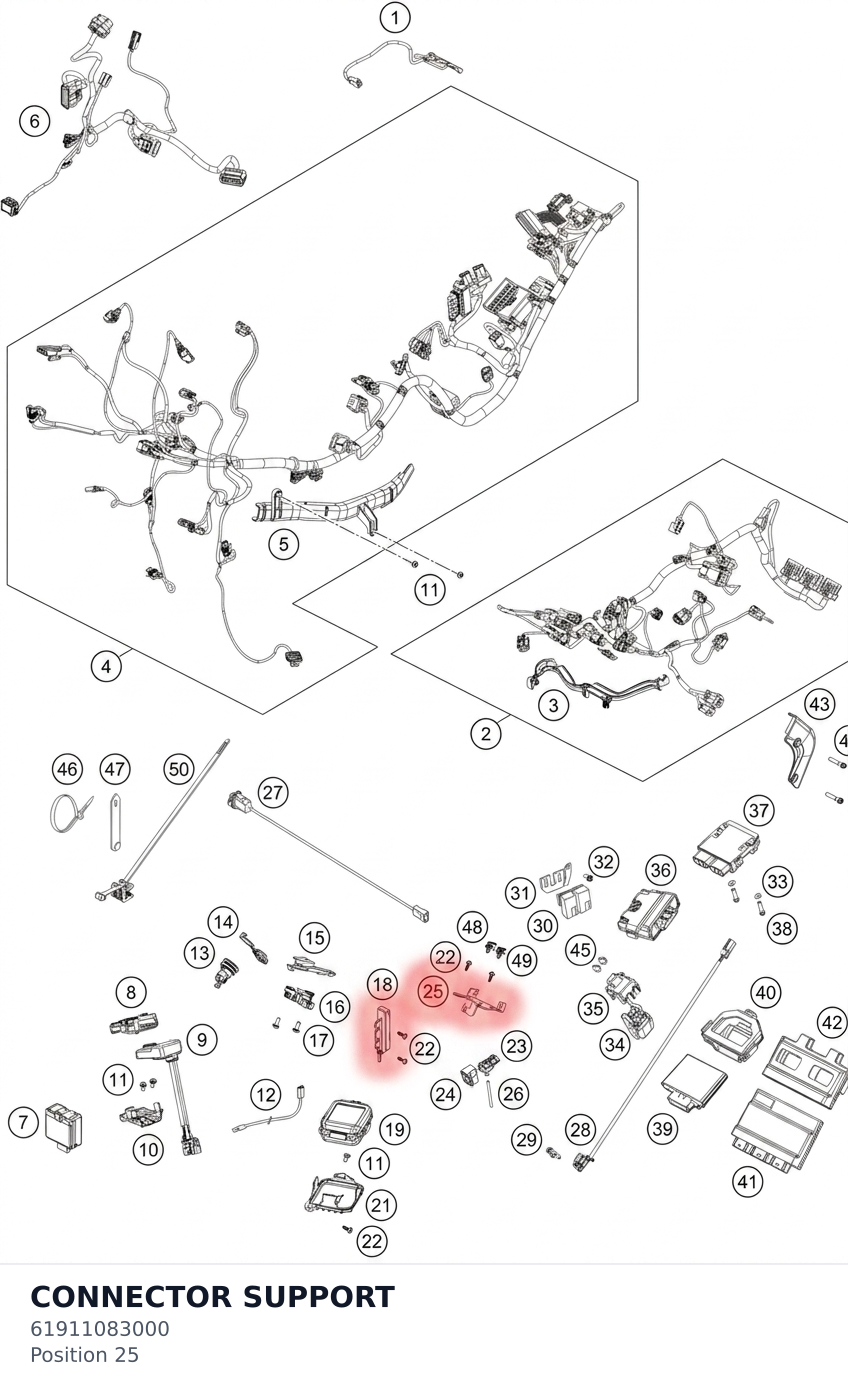 Diagram preview: CONNECTOR SUPPORT (61911083000)