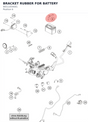 Diagram preview: BRACKET RUBBER FOR BATTERY (90511054001)