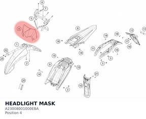 Diagram preview: HEADLIGHT MASK (A23008001000EBA)