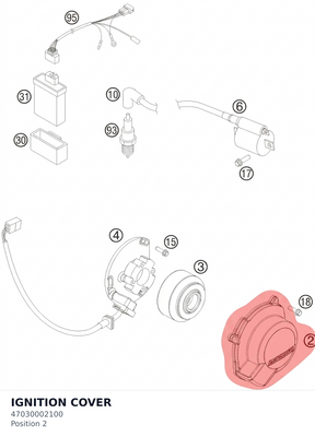 Diagram preview: IGNITION COVER (47030002100)