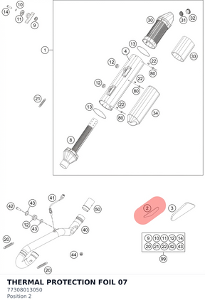 Diagram preview: THERMAL PROTECTION FOIL     07 (77308013050)