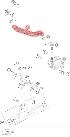 Diagram preview: Hose (55638065100)