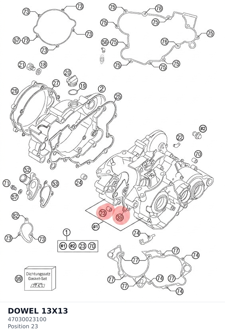 Diagram preview: DOWEL 13X13 (47030023100)