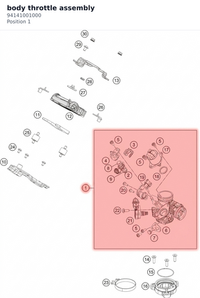 Diagram preview: body throttle assembly (94141001000)