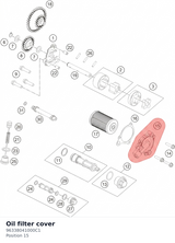 Diagram preview: Oil filter cover (96338041000C1)