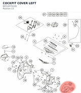 Diagram preview: COCKPIT COVER LEFT (60314070100)