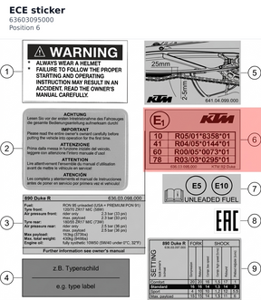 Diagram preview: ECE sticker (63603095000)
