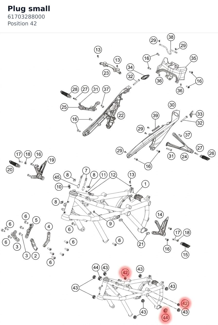 Diagram preview: Plug small (61703288000)