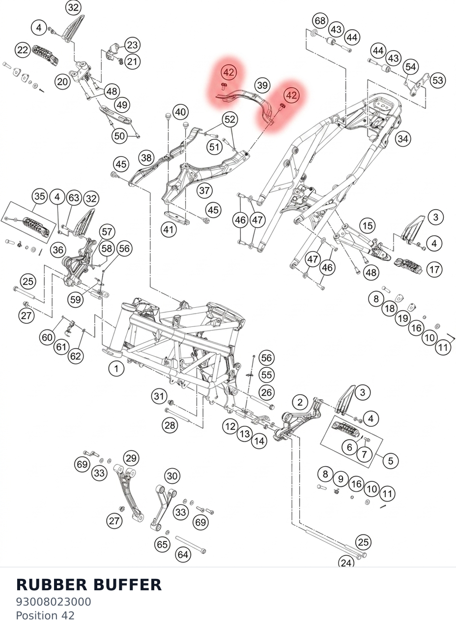 Diagram preview: RUBBER BUFFER (93008023000)