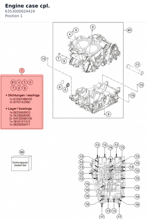 Diagram preview: Engine case cpl. (6353000024424)