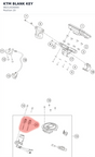 Diagram preview: KTM BLANK KEY (96212026000)