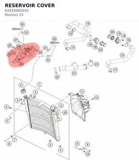 Diagram preview: RESERVOIR COVER (61935065010)