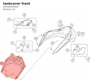 Diagram preview: tankcover front (64108064000)