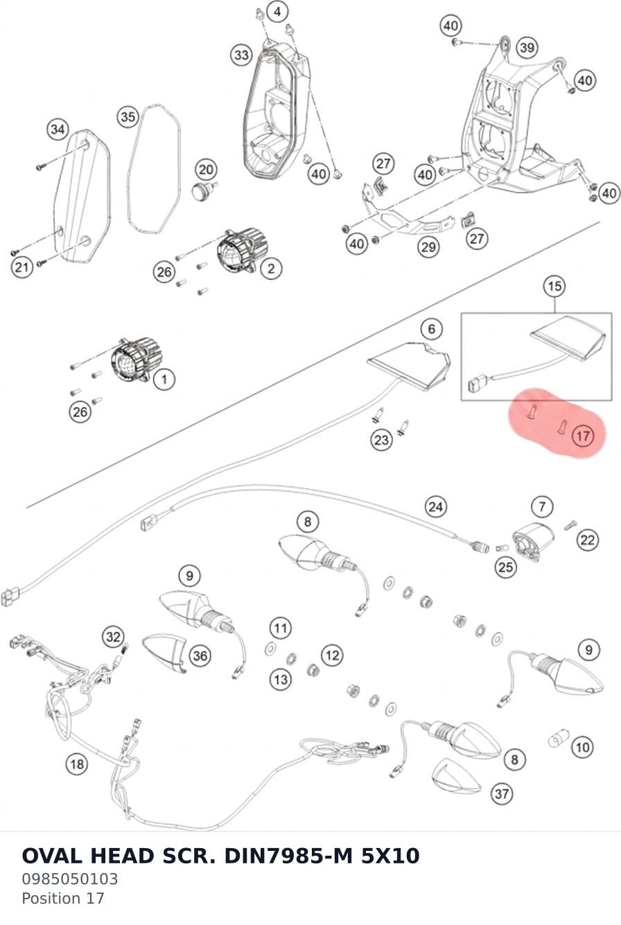 Diagram preview: OVAL HEAD SCR. DIN7985-M 5X10 (0985050103)