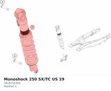 Diagram preview: Monoshock 250 SX/TC US 19 (18187S5301)