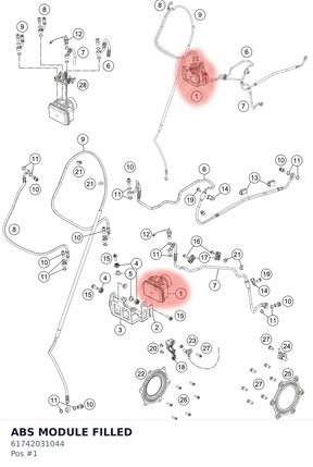 Diagram preview: ABS MODULE FILLED (61742031044)
