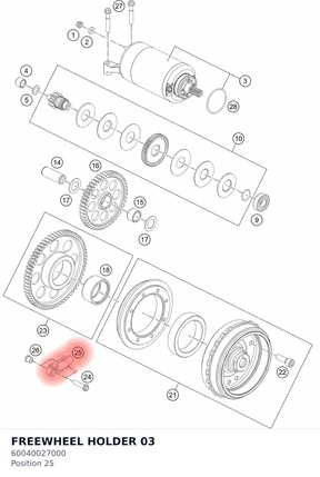 Diagram preview: FREEWHEEL HOLDER 03 (60040027000)