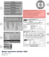Diagram preview: Noise emission sticker USA (LI23-A610-13A)