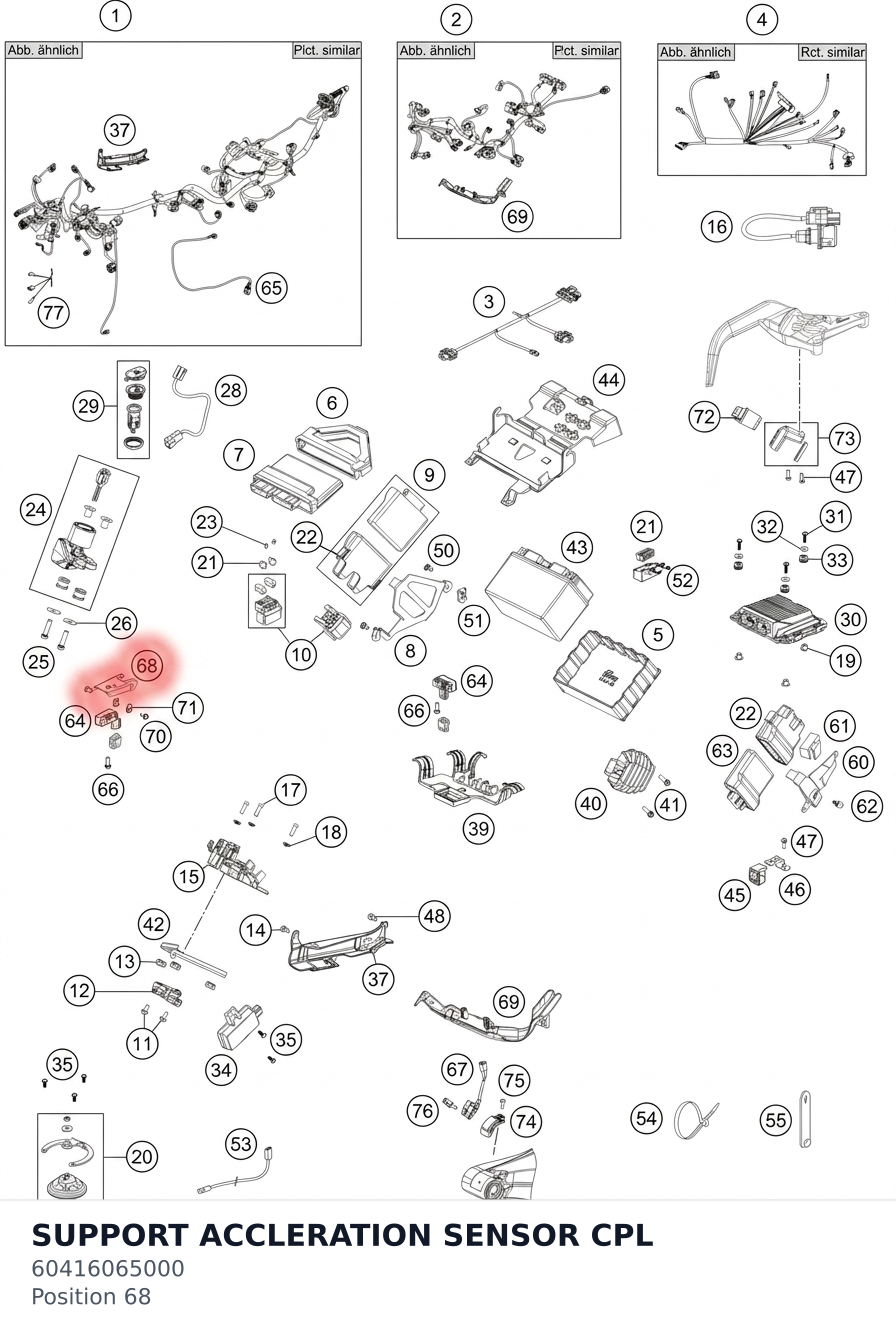 Diagram preview: SUPPORT ACCLERATION SENSOR CPL (60416065000)