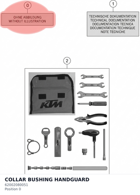 Diagram preview: COLLAR BUSHING HANDGUARD (62002080051)