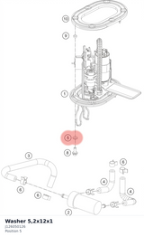 Diagram preview: Washer 5,2x12x1 (J126050126)