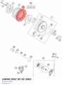 Diagram preview: LINING DISC 85 SX         2003 (47032011000)