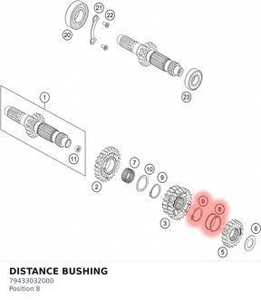 Diagram preview: DISTANCE BUSHING (79433032000)