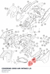 Diagram preview: COVERING GRID AIR INTAKE L/S (60308021050)