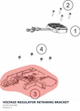 Diagram preview: VOLTAGE REGULATOR RETAINING BRACKET (A13011037000)