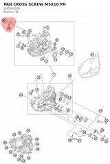 Diagram preview: PAN CROSS SCREW M5X10 PH (J985050103)