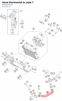 Diagram preview: Hose thermostat to pipe T (93035024100)