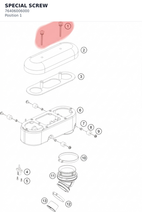 Diagram preview: SPECIAL SCREW (76406006000)