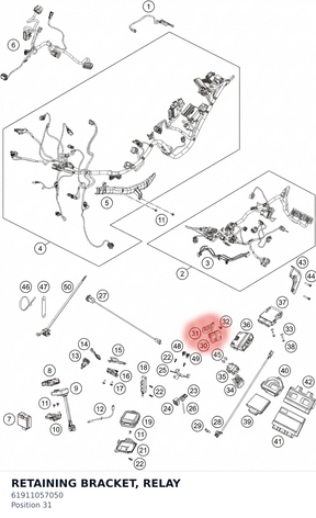 Diagram preview: RETAINING BRACKET, RELAY (61911057050)