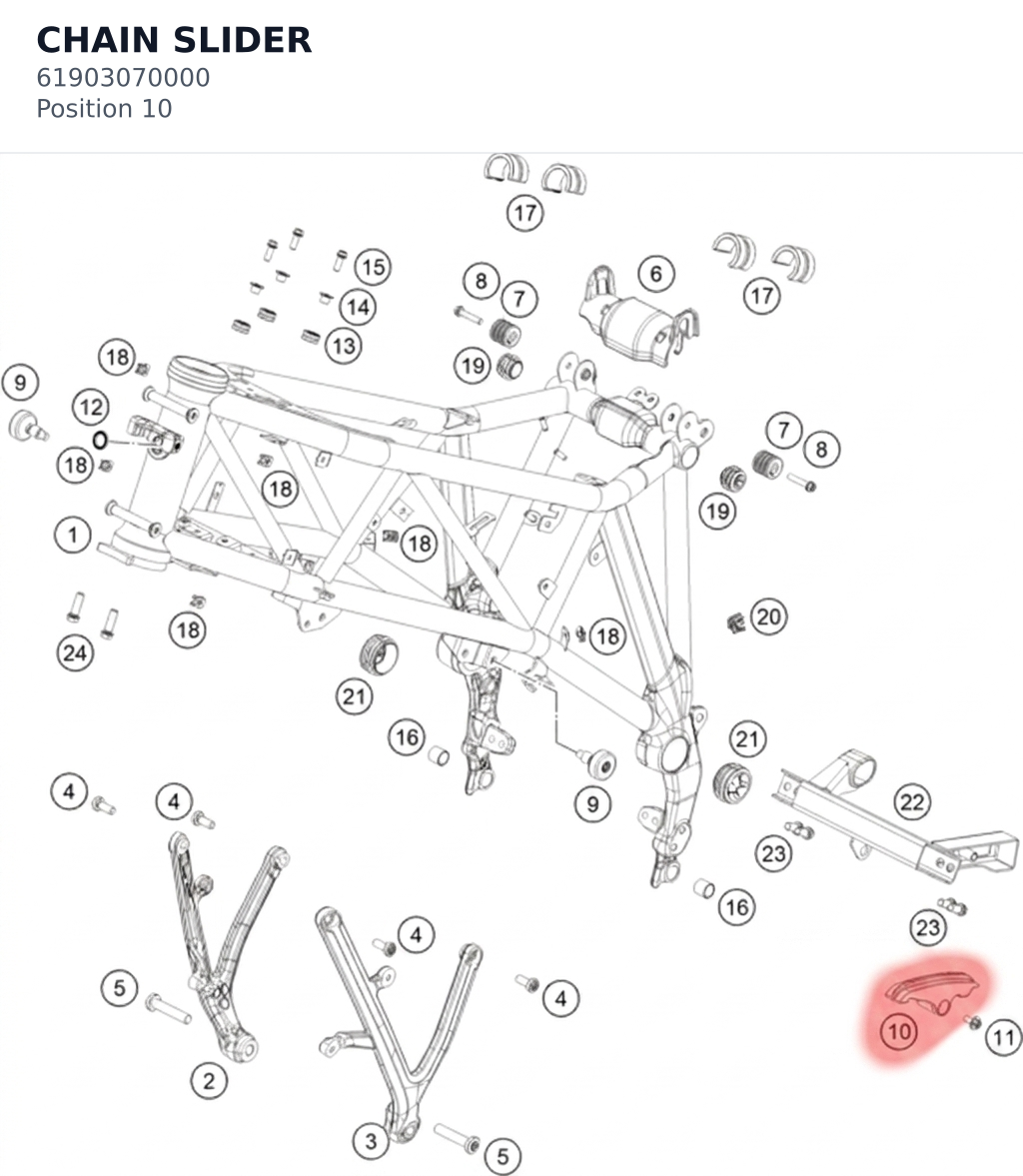 Diagram preview: CHAIN SLIDER (61903070000)