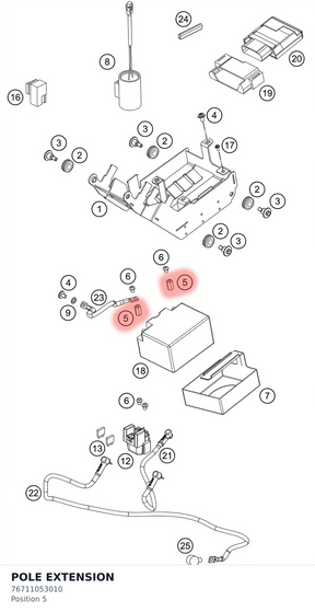 Diagram preview: POLE EXTENSION (76711053010)