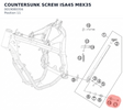 Diagram preview: COUNTERSUNK SCREW ISA45 M8X35 (0019080356)