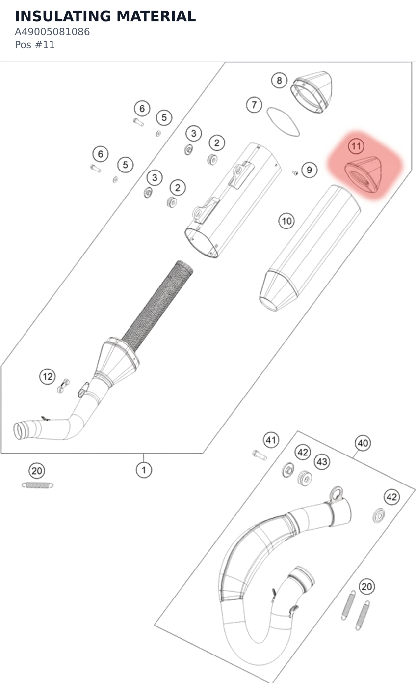 Diagram preview: INSULATING MATERIAL (A49005081086)