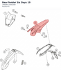 Diagram preview: Rear fender Six Days 19 (7960801300028D)