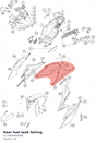 Diagram preview: Rear fuel tank fairing (61708049000EB)