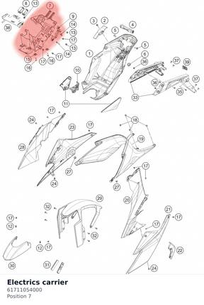 Diagram preview: Electrics carrier (61711054000)