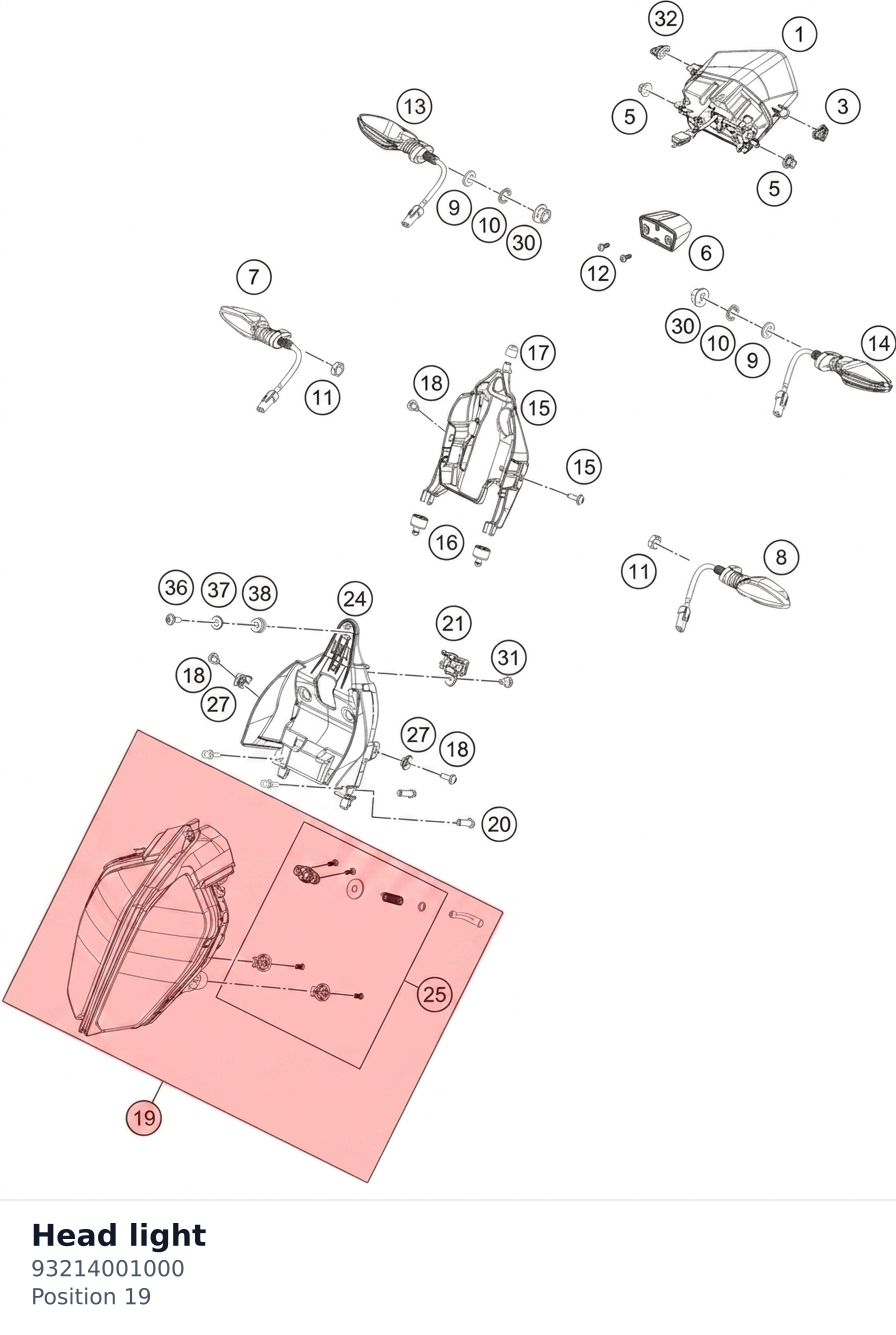 Diagram preview: Head light (93214001000)