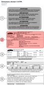 Diagram preview: Emissions sticker 5 KTM (LI22-619-6)