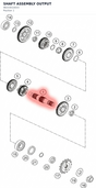 Diagram preview: SHAFT ASSEMBLY OUTPUT (96333010033)