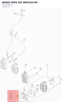 Diagram preview: BRAKE PADS SET BRM10A-HH (61313030000)