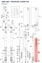 Diagram preview: TUBE INCL. MOUNTING 410MM AIR (48601571S2)