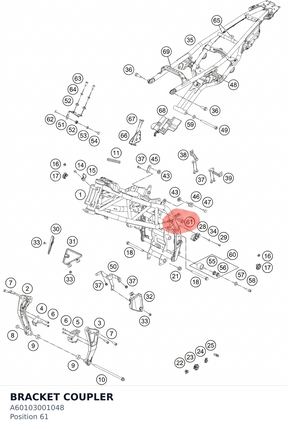 Diagram preview: BRACKET COUPLER (A60103001048)