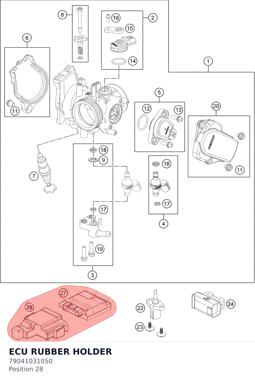 Diagram preview: ECU RUBBER HOLDER (79041031050)