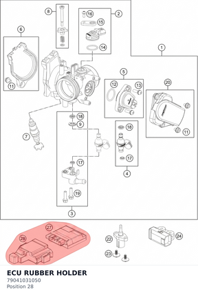 Diagram preview: ECU RUBBER HOLDER (79041031050)