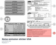 Diagram preview: Noise emission sticker USA (LI22-619-13A)