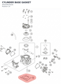 Diagram preview: CYLINDER BASE GASKET (A42030035030)